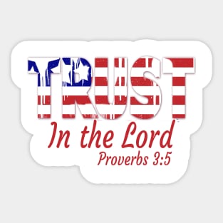 Trust in the Lord Proverbs 3:5 Christian Design Sticker